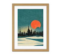 Doppelganger33 LTD Cathedral Saint Sophia Kiev Ukraine Winter Sunset Artwork Framed Wall Art Print 18X24 Inch