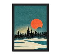 Doppelganger33 LTD Cathedral Saint Sophia Kiev Ukraine Winter Sunset Artwork Framed Wall Art Print 18X24 Inch