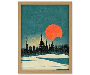 Doppelganger33 LTD Cathedral Saint Sophia Kiev Ukraine Winter Sunset Artwork Framed Wall Art Print A4