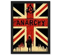 Doppelganger33 LTD Civil Unrest Punk Rioting UK Houses Parliament Riot Artwork Framed Wall Art Print A4