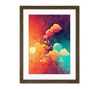 Doppelganger33 LTD Cloud Of Dreams Colourful Fantasy Sky Artwork Framed Wall Art Print 18X24 Inch