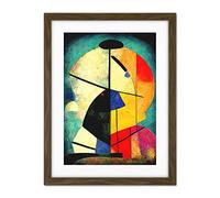 Doppelganger33 LTD Colourful Kandinsky Inspired Abstract Painting Artwork Framed Wall Art Print 18X24 Inch