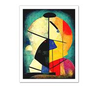 Doppelganger33 LTD Colourful Kandinsky Inspired Abstract Painting Artwork Framed Wall Art Print 18X24 inch