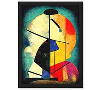 Doppelganger33 LTD Colourful Kandinsky Inspired Abstract Painting Artwork Framed Wall Art Print A4