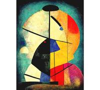 Doppelganger33 LTD Colourful Kandinsky Inspired Abstract Painting Large Wall Art Poster Print Thick Paper 18X24 Inch