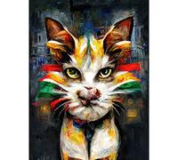 Doppelganger33 LTD Cute Ginger Street Cat With Big Eyes Large Wall Art Poster Print Thick Paper 18X24 Inch