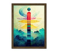 Doppelganger33 LTD Dreamy Mystical Spiritual Meditation Artwork Framed Wall Art Print 18X24 Inch