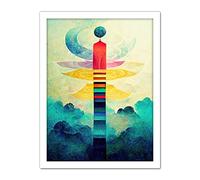 Doppelganger33 LTD Dreamy Mystical Spiritual Meditation Artwork Framed Wall Art Print 18X24 Inch
