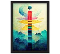 Doppelganger33 LTD Dreamy Mystical Spiritual Meditation Artwork Framed Wall Art Print A4