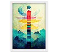 Doppelganger33 LTD Dreamy Mystical Spiritual Meditation Artwork Framed Wall Art Print A4