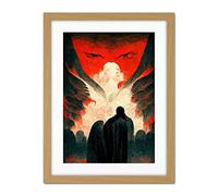 Doppelganger33 LTD Gates Of Hell Devil Satan Lucifer Evil Artwork Framed Wall Art Print 18X24 Inch