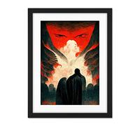 Doppelganger33 LTD Gates Of Hell Devil Satan Lucifer Evil Artwork Framed Wall Art Print 18X24 Inch