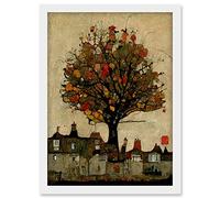 Doppelganger33 LTD Giant Untidy Quirky Street Tree Artwork Framed A3 Wall Art Print
