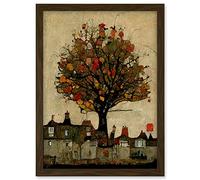 Doppelganger33 LTD Giant Untidy Quirky Street Tree Artwork Framed A3 Wall Art Print