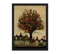 Doppelganger33 LTD Giant Untidy Quirky Street Tree Artwork Framed Wall Art Print 18X24 Inch