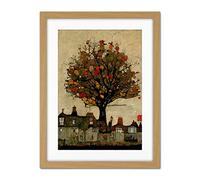 Doppelganger33 LTD Giant Untidy Quirky Street Tree Artwork Framed Wall Art Print 18X24 Inch