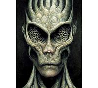 Doppelganger33 LTD Gray Alien Gothic Horror Dark Monochrome Large Wall Art Poster Print Thick Paper 18X24 inch