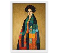 Doppelganger33 LTD Gustav Klimt Inspired Female Portrait Woman Artwork Framed Wall Art Print A4