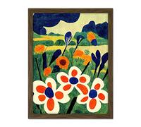 Doppelganger33 LTD Henri Matisse Style Meadow Flowers Iris Artwork Framed Wall Art Print 18X24 Inch