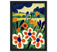 Doppelganger33 LTD Henri Matisse Style Meadow Flowers Iris Artwork Framed Wall Art Print A4