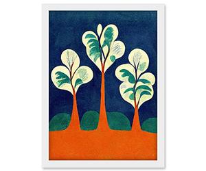 Doppelganger33 LTD Henri Matisse Style Trees Fauvist Orange And Blue Artwork Framed A3 Wall Art Print