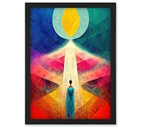 Doppelganger33 LTD Into The Light Abstract Spiritual Painting Artwork Framed A3 Wall Art Print