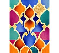 Doppelganger33 LTD Islamic Arabesque Beautiful Colourful Pattern Large Wall Art Poster Print Thick Paper 18X24 Inch