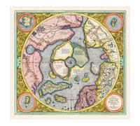 Doppelganger33 LTD Map 1606 Mercator Hondius Polar Arctic Large Poster Art Print