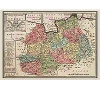 Doppelganger33 LTD Map 17Th Century Hollar Surrey County England Large Replica Poster Print