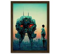 Doppelganger33 LTD Mecha Japanese Illustration Sci-Fi Anime Artwork Framed A3 Wall Art Print