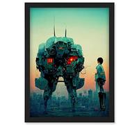 Doppelganger33 LTD Mecha Japanese Illustration Sci-Fi Anime Artwork Framed Wall Art Print A4