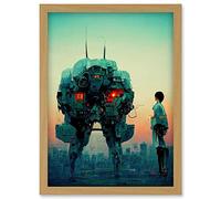 Doppelganger33 LTD Mecha Japanese Illustration Sci-Fi Anime Artwork Framed Wall Art Print A4