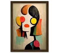 Doppelganger33 LTD Minimalist Abstract Pop Art Portrait Artwork Framed A3 Wall Art Print