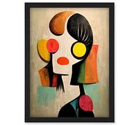 Doppelganger33 LTD Minimalist Abstract Pop Art Portrait Artwork Framed Wall Art Print A4