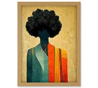 Doppelganger33 LTD Modern Abstract African Tribal Art Artwork Framed Wall Art Print A4
