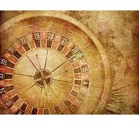 Doppelganger33 LTD Painting Illustration Faded Roulette Gambling Wheel Canvas Art Print