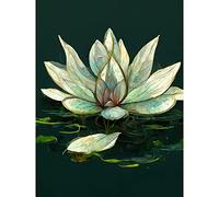 Doppelganger33 LTD Peaceful Elegant Water Lily Modern Tranquil Large Wall Art Poster Print Thick Paper 18X24 Inch