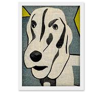Doppelganger33 LTD Pop Art Fun Halftone Dog Artwork Framed Wall Art Print A4
