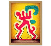 Doppelganger33 LTD Pop Art Street Graffiti Yellow Wall Artwork Framed Wall Art Print A4