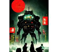 Doppelganger33 LTD Rise Of Machines Mecha Japanese Style Illustration Sci-Fi Large Wall Art Poster Print Thick Paper 18X24 Inch