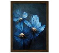 Doppelganger33 LTD Simple Elegant Cornflower Artwork Framed A3 Wall Art Print