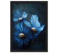 Doppelganger33 LTD Simple Elegant Cornflower Artwork Framed A3 Wall Art Print