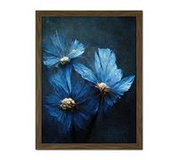 Doppelganger33 LTD Simple Elegant Cornflower Artwork Framed Wall Art Print 18X24 Inch