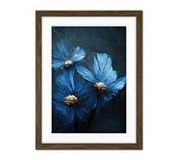 Doppelganger33 LTD Simple Elegant Cornflower Artwork Framed Wall Art Print 18X24 Inch