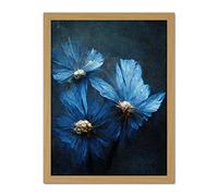 Doppelganger33 LTD Simple Elegant Cornflower Artwork Framed Wall Art Print 18X24 Inch