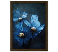 Doppelganger33 LTD Simple Elegant Cornflower Artwork Framed Wall Art Print A4