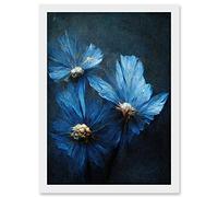 Doppelganger33 LTD Simple Elegant Cornflower Artwork Framed Wall Art Print A4