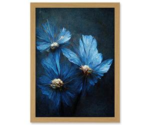 Doppelganger33 LTD Simple Elegant Cornflower Artwork Framed Wall Art Print A4