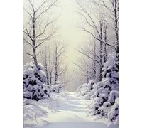 Doppelganger33 LTD Snowed In Again Winter Tranquil Landscape Large Wall Art Poster Print Thick Paper 18X24 Inch