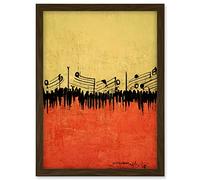 Doppelganger33 LTD The Musical March Minimalist Painting Artwork Framed A3 Wall Art Print